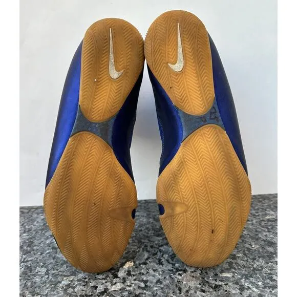 USED NIKE MACHOMAI BOXING SHOES BOXING BOOTS ROYAL BLUE BLACK 321819-411 SIZE 13