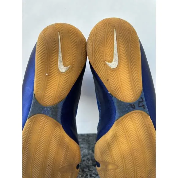 USED NIKE MACHOMAI BOXING SHOES BOXING BOOTS ROYAL BLUE BLACK 321819-411 SIZE 13