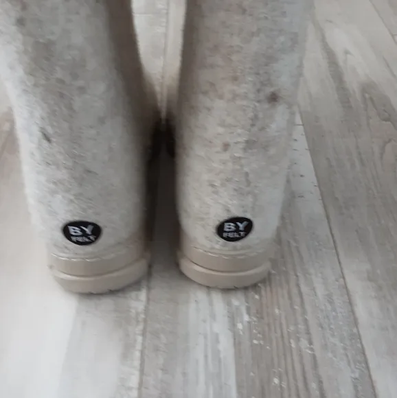 VALENKI Style Wms Sz 40/41 Russian Traditional Winter Felt Boots Rubber …
