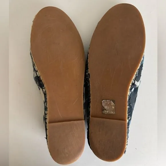 Valentino Garavani Blue Denim Stars Camo Canvas Espadrille