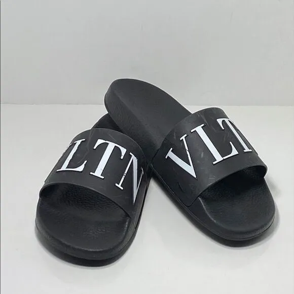 Valentino Garavani VLTN Rubber Slider Sandals size 44