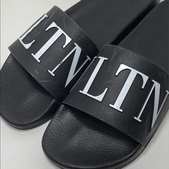 Valentino Garavani VLTN Rubber Slider Sandals size 44