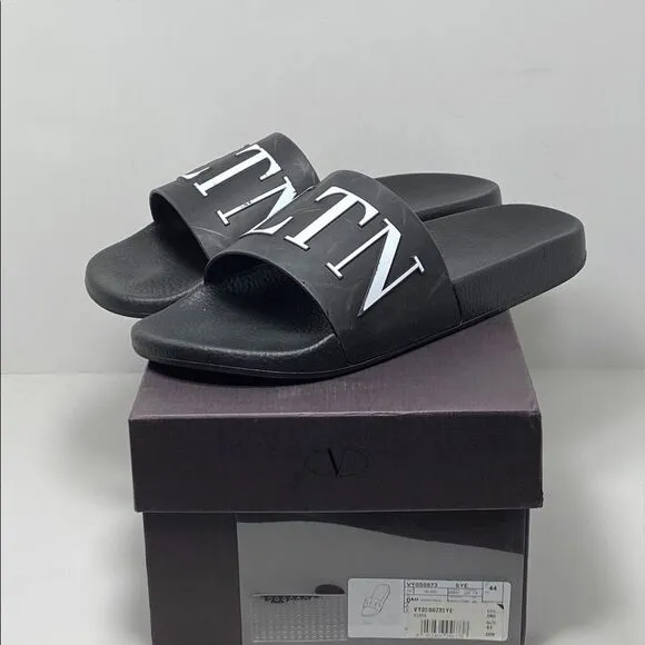 Valentino Garavani VLTN Rubber Slider Sandals size 44