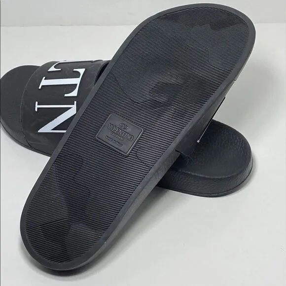 Valentino Garavani VLTN Rubber Slider Sandals size 44