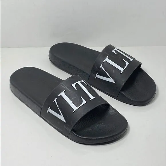 Valentino Garavani VLTN Rubber Slider Sandals size 44