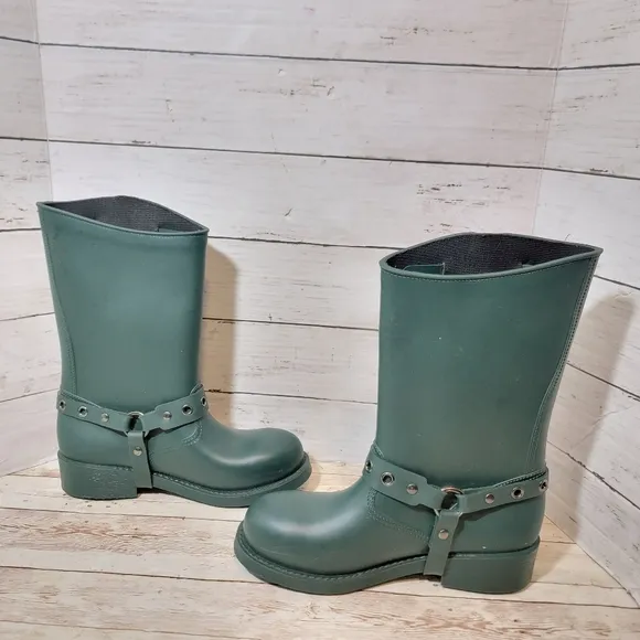 Valentino Red green rain boots