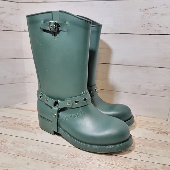Valentino Red green rain boots