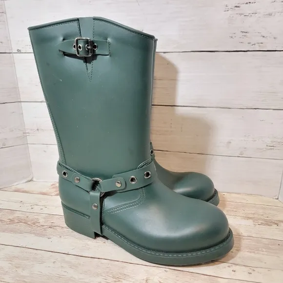 Valentino Red green rain boots