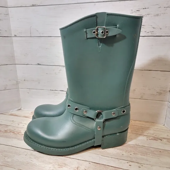 Valentino Red green rain boots