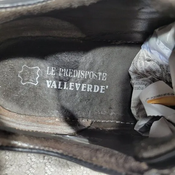 Valleverde Le Predisposte Men's Size 11 US Black Leather Dress Shoes