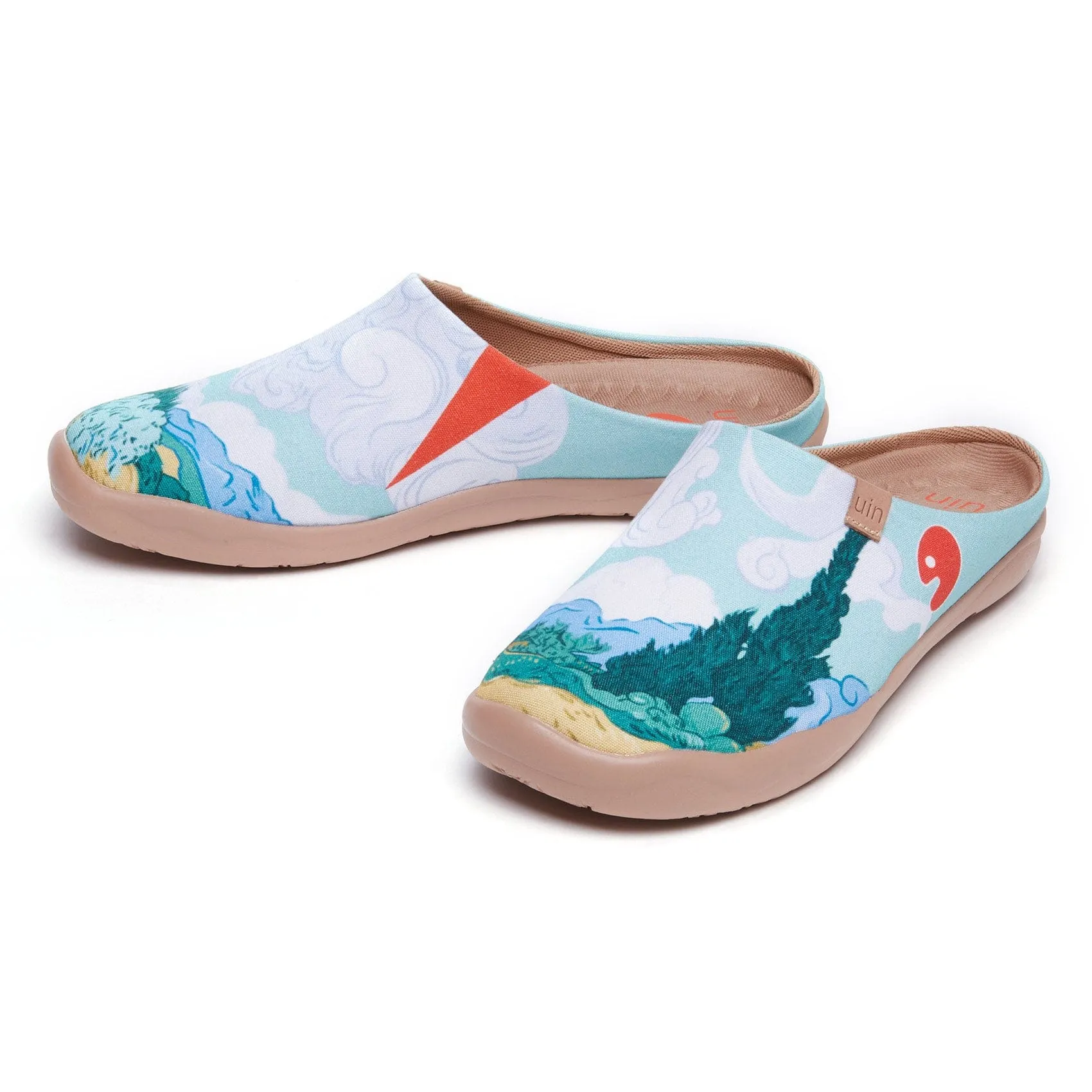 Van Gogh Wheatfield with Cypresses Malaga Slipper Women