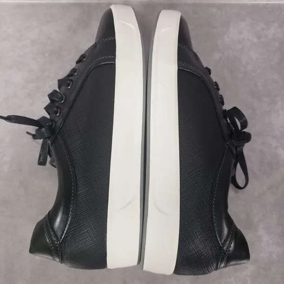 Vance Co Shoes Mens 10.5 Black Maxx Casual Sneaker Lace Up Low Top