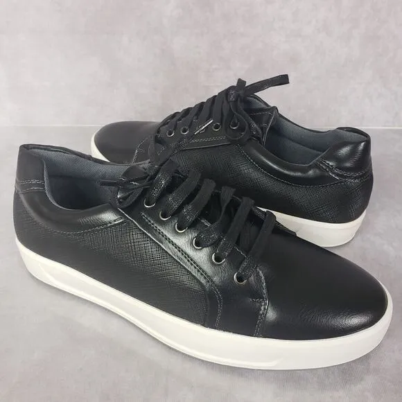Vance Co Shoes Mens 10.5 Black Maxx Casual Sneaker Lace Up Low Top