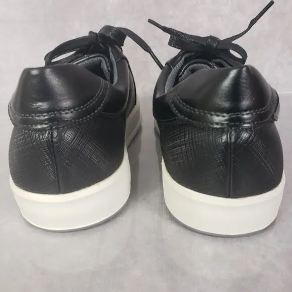 Vance Co Shoes Mens 10.5 Black Maxx Casual Sneaker Lace Up Low Top