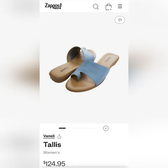 VANELI Tallis JEANS Denim Leather Sandal, NIB