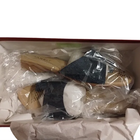 VANELI Tallis JEANS Denim Leather Sandal, NIB