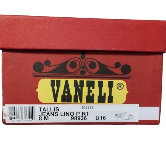 VANELI Tallis JEANS Denim Leather Sandal, NIB