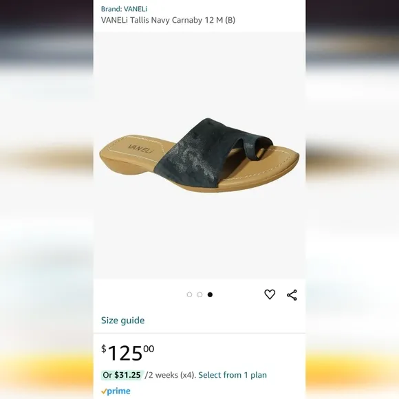 VANELI Tallis JEANS Denim Leather Sandal, NIB