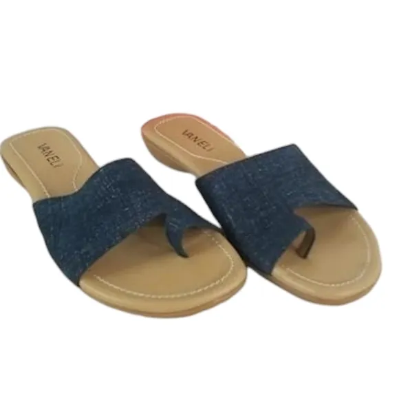 VANELI Tallis JEANS Denim Leather Sandal, NIB