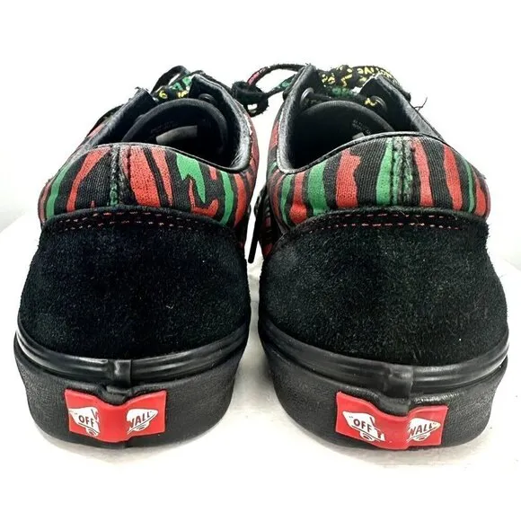 VANS A Tribe Called Quest Old Skool Low Top Stripes Shoes Mens 9 Womens 10.5