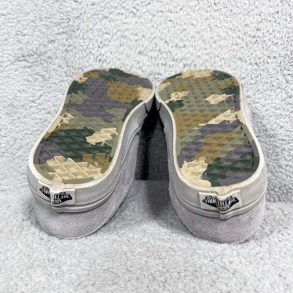 Vans Atwood Camo Mens Size 7 Low Top Sneakers Shoes Alloy Drizzle Gray Suede