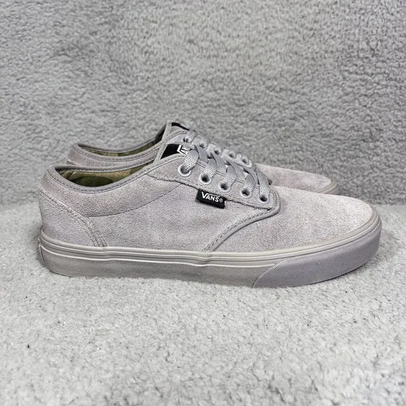 Vans Atwood Camo Mens Size 7 Low Top Sneakers Shoes Alloy Drizzle Gray Suede