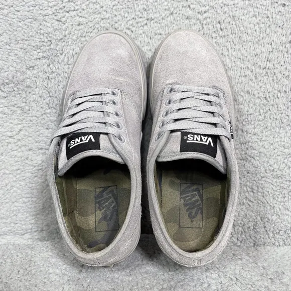 Vans Atwood Camo Mens Size 7 Low Top Sneakers Shoes Alloy Drizzle Gray Suede