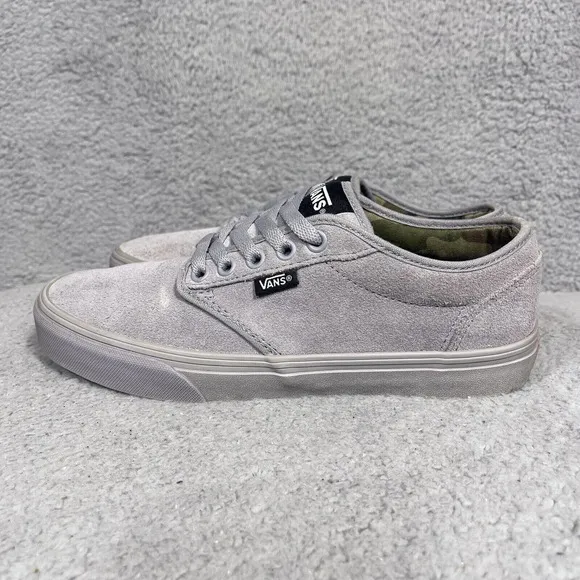 Vans Atwood Camo Mens Size 7 Low Top Sneakers Shoes Alloy Drizzle Gray Suede