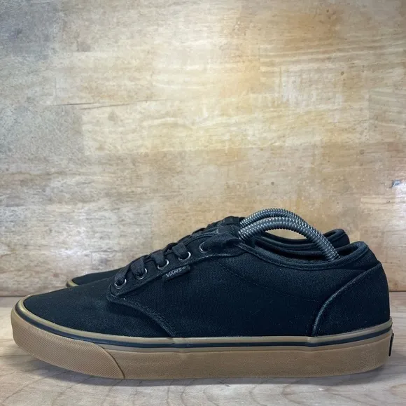 Vans Atwood Canvas Low Mens Size 11 Shoes Sneakers Black Tan