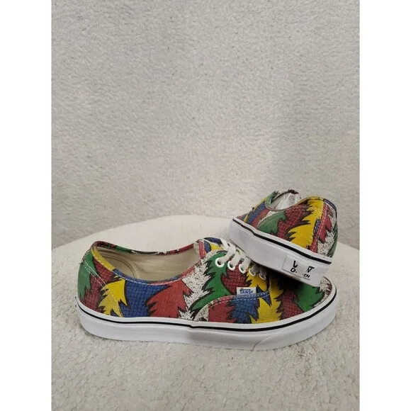 Vans Authentic Doren 80 Dr Seuss Men Sneakers 10 Red Canvas Lace Up Active Shoes