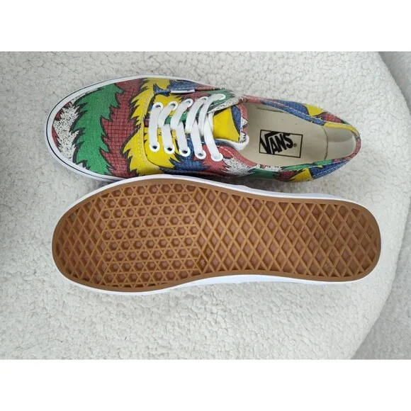 Vans Authentic Doren 80 Dr Seuss Men Sneakers 10 Red Canvas Lace Up Active Shoes