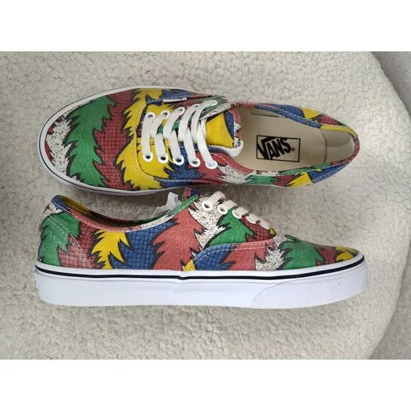 Vans Authentic Doren 80 Dr Seuss Men Sneakers 10 Red Canvas Lace Up Active Shoes