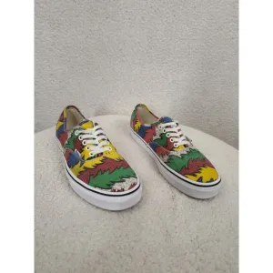 Vans Authentic Doren 80 Dr Seuss Men Sneakers 10 Red Canvas Lace Up Active Shoes
