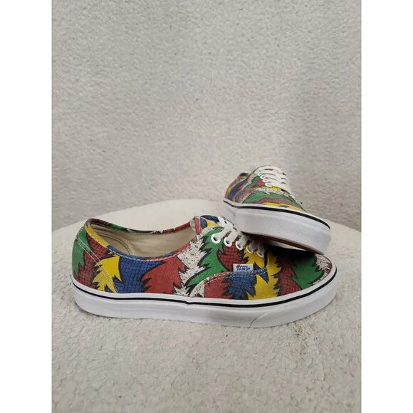 Vans Authentic Doren 80 Dr Seuss Men Sneakers 10 Red Canvas Lace Up Active Shoes