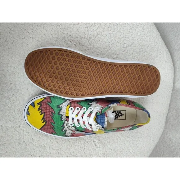 Vans Authentic Doren 80 Dr Seuss Men Sneakers 10 Red Canvas Lace Up Active Shoes