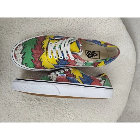 Vans Authentic Doren 80 Dr Seuss Men Sneakers 10 Red Canvas Lace Up Active Shoes