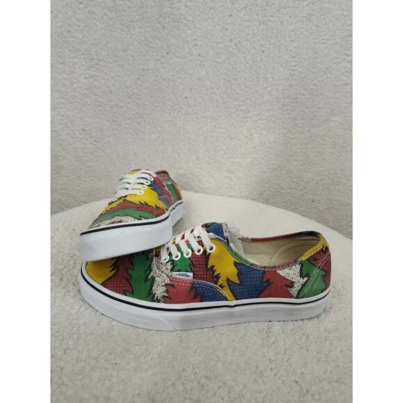 Vans Authentic Doren 80 Dr Seuss Men Sneakers 10 Red Canvas Lace Up Active Shoes