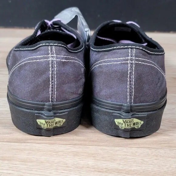Vans Authentic Midnight Shift Shoes Size 9.5 Mens Athletic Low Top Canvas Black
