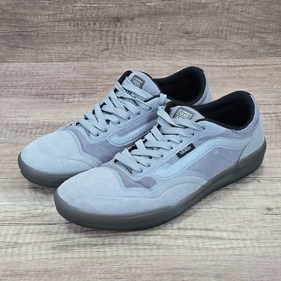 Vans Ave Pro Low Men's Size 7.5 Reflective Grey Suede Sneakers (500664)