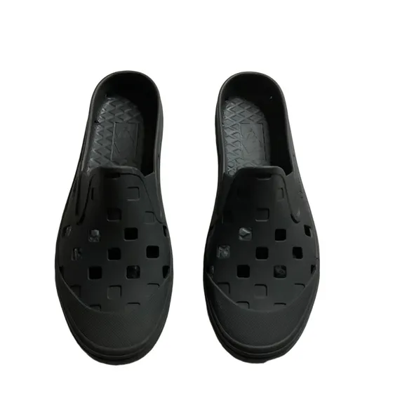 Vans Black Perforated Rubber Slip-On Shoes Men’s Size 11 Waterproof