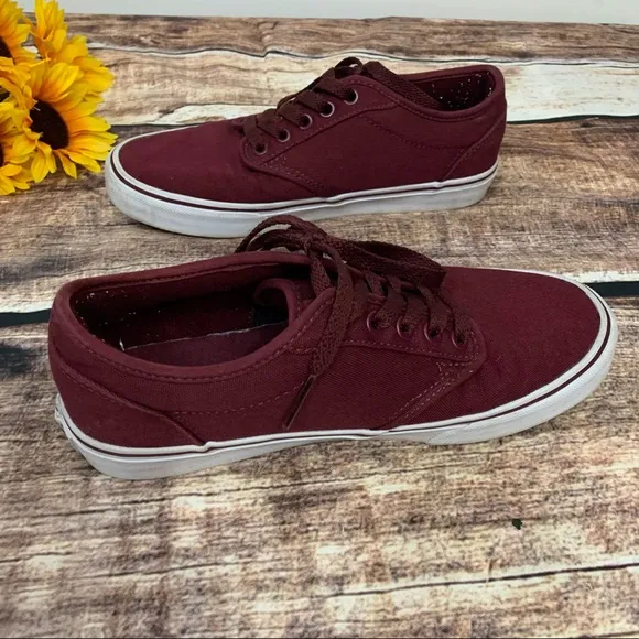 Vans Burgundy Shoes are in like new condition. Size 7.5