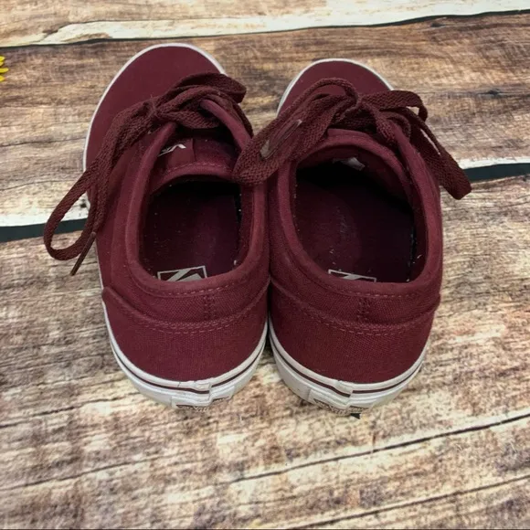 Vans Burgundy Shoes are in like new condition. Size 7.5