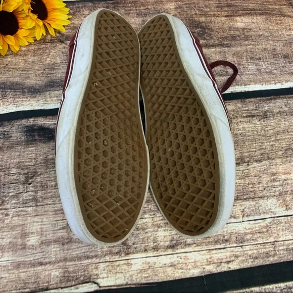 Vans Burgundy Shoes are in like new condition. Size 7.5