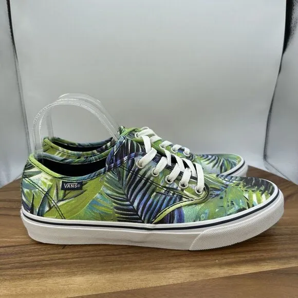 Vans Camden Low Top Lace Up Shoes Palm Leaf Tropical Skater Canvas Women's‎ 10