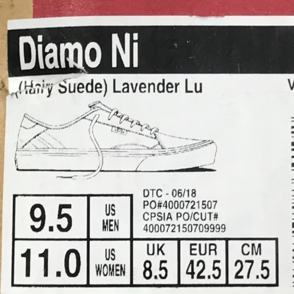 Vans Diamo Ni Hairy Suede Lavender Lu Shoes