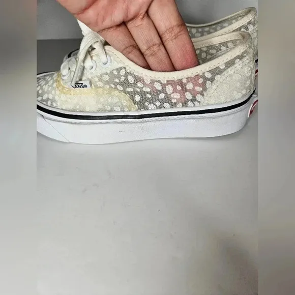 Vans Dots Mesh Modular Shoes off white Sheer Women’s sz 5  Swap Sole