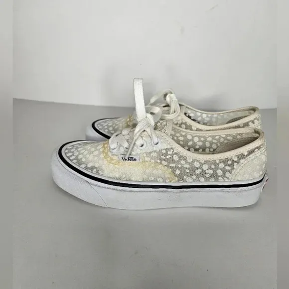 Vans Dots Mesh Modular Shoes off white Sheer Women’s sz 5  Swap Sole