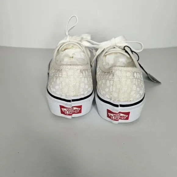 Vans Dots Mesh Modular Shoes off white Sheer Women’s sz 5  Swap Sole