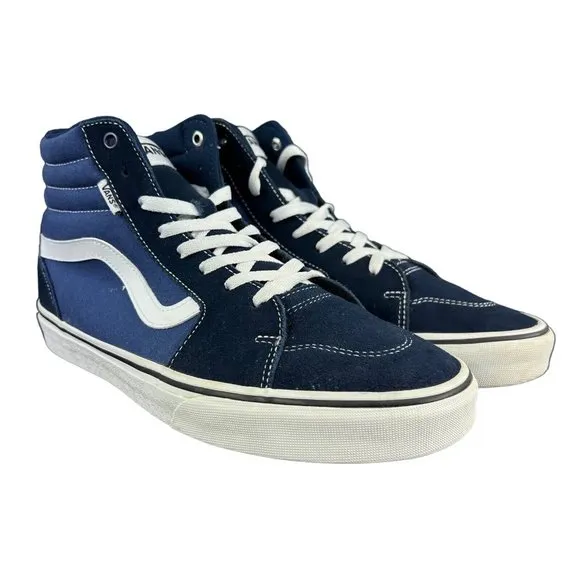VANS Filmore Hi Navy Blue Suede Canvas Shoes Men's Size 11