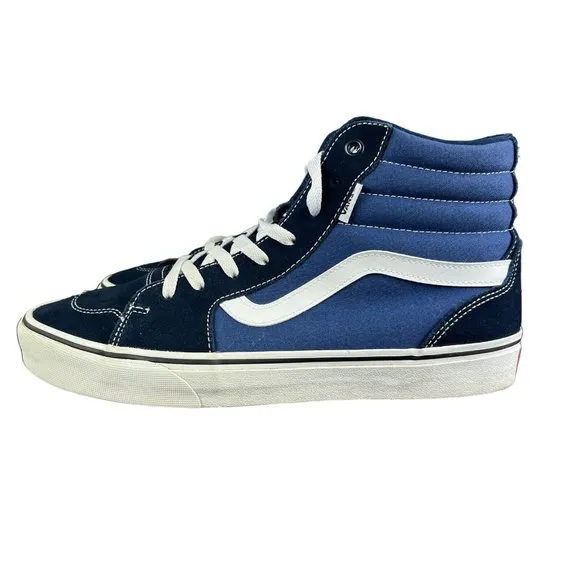 VANS Filmore Hi Navy Blue Suede Canvas Shoes Men's Size 11